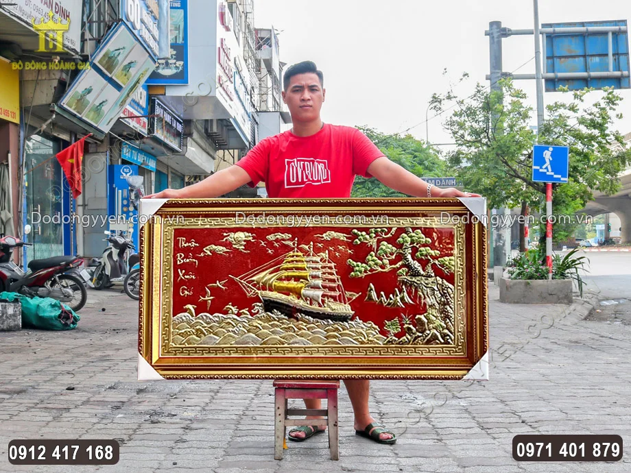 Tranh Thuận Buồm Xu&ocirc;i Gi&oacute; L&agrave;m M&agrave;u Tinh Xảo 1M5